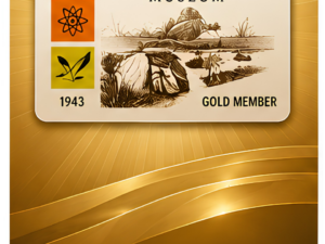 REACH Museum Gold Contributing Membership card featuring burrowing owl artwork and enhanced member benefits.