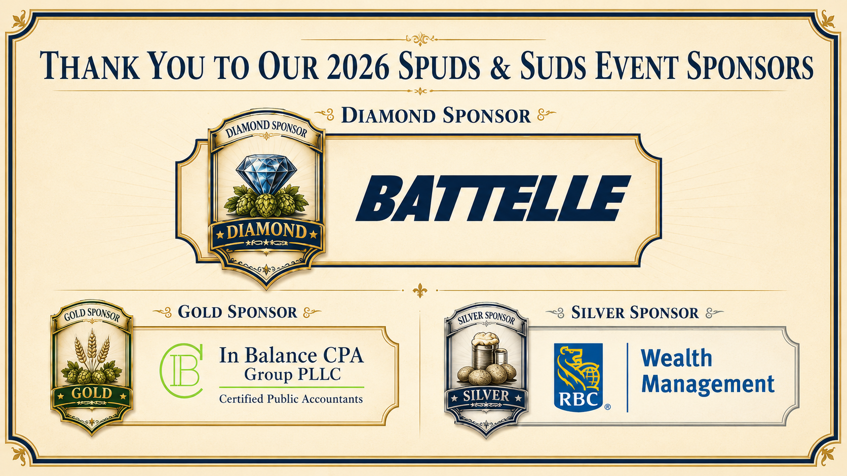 Reach Foundation Spuds & Suds Event Sponsors